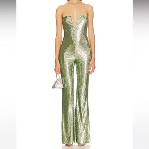 Siobhan Sequin Jumpsuit in Spritz Green